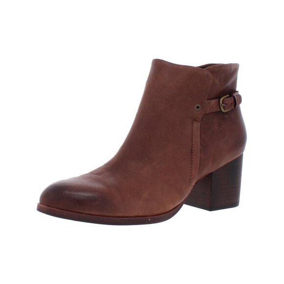 Isola Shoes - Isola Orlinda Italian Leather Brown Mid-heel ankle boot SIZE 9